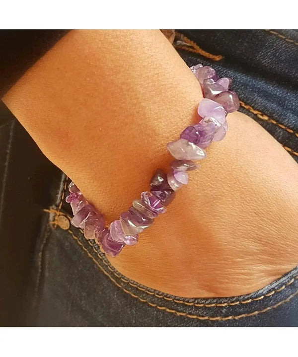 Amethyst Chip Bracelet for Chakra Healing | Brahmatells by Brahmatells