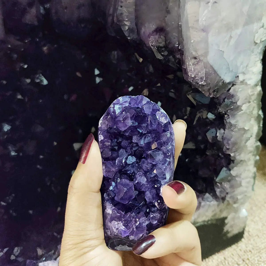 Amethyst Cluster Raw Stone for Home Décor | Brahmatells by Brahmatells