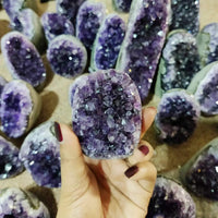 Amethyst Cluster Raw Stone for Home Décor | Brahmatells by Brahmatells
