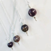 Amethyst Crystal Ball Pendulum for Dowsing & Healing | Brahmatells by Brahmatells