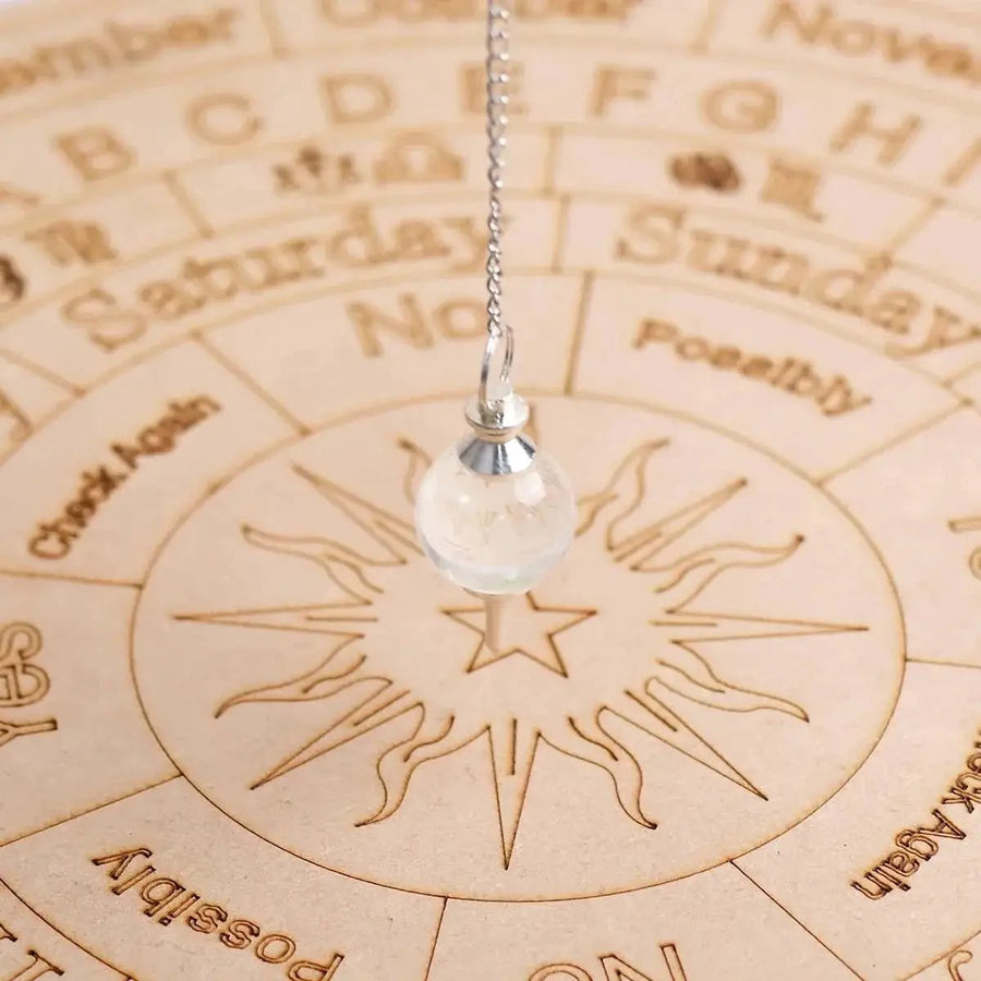 Amethyst Crystal Ball Pendulum for Dowsing & Healing | Brahmatells by Brahmatells