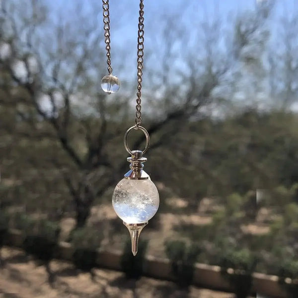 Amethyst Crystal Ball Pendulum for Dowsing & Healing | Brahmatells by Brahmatells