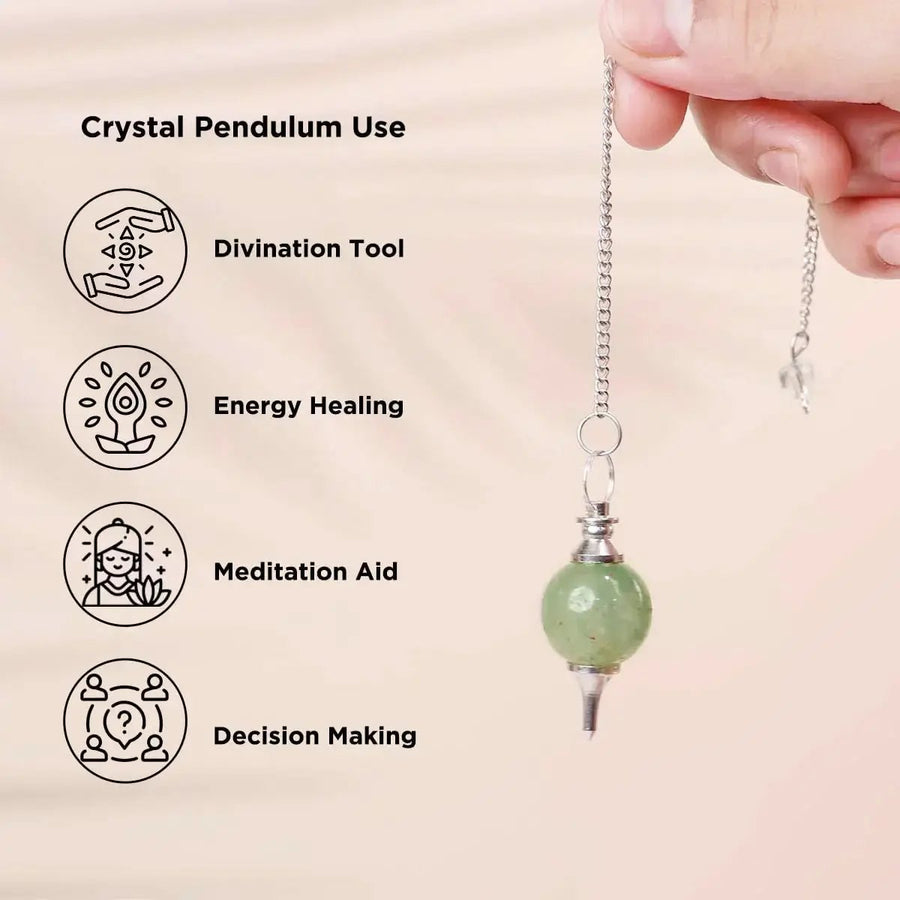 Amethyst Crystal Ball Pendulum for Dowsing & Healing | Brahmatells by Brahmatells