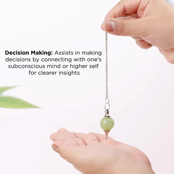 Amethyst Crystal Ball Pendulum for Dowsing & Healing | Brahmatells by Brahmatells