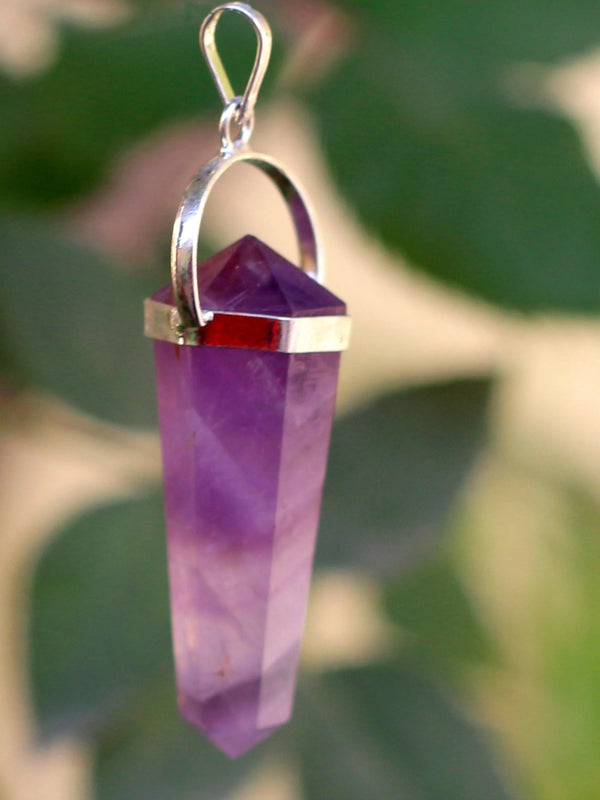 Amethyst Double-Sided Pendant - Serenity & Intuition | Brahmatells by Brahmatells