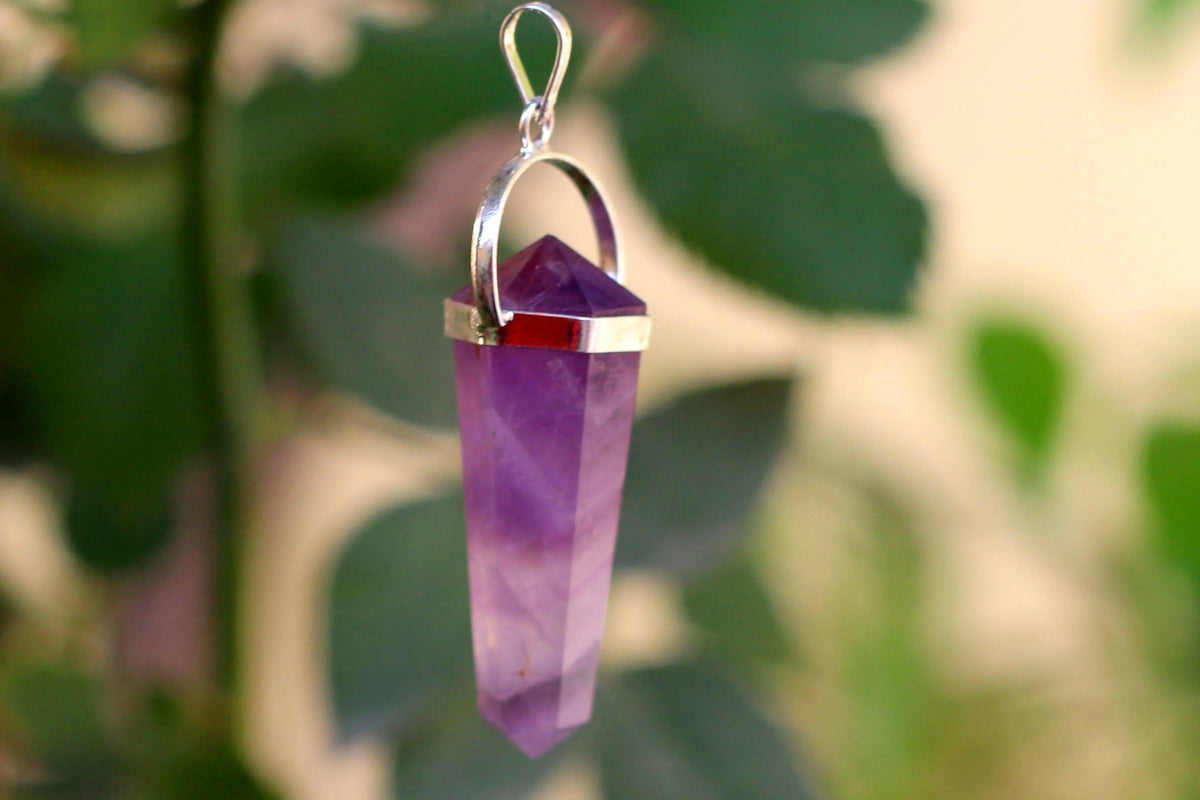 Amethyst Double-Sided Pendant - Serenity & Intuition | Brahmatells by Brahmatells