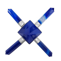 Amethyst Generator Reiki Energy Generator Pyramid,4 Point Amethyst Energy Generator,Energy Generator Tool with Pyramid,Amethyst Pyramid with Four Pencil Energy Generato by Brahmatells