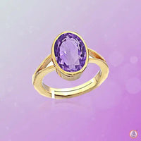 Amethyst Kathaila Oval Ring - Saturn's Serenity Stone | Brahmatells by Brahmatells