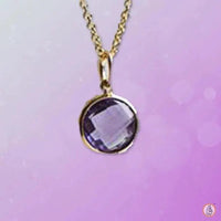 Amethyst Kathaila Round Pendant - Saturn's Spiritual Essence | Brahmatells by Brahmatells