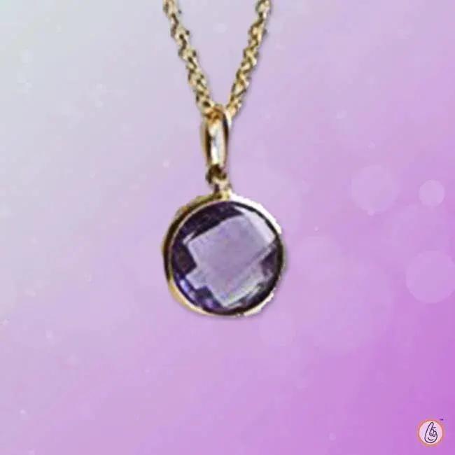 Amethyst Kathaila Round Pendant - Saturn's Spiritual Essence | Brahmatells by Brahmatells