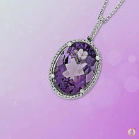 Amethyst Kathaila Silver Pendant: Saturn's Harmony | Brahmatells by Brahmatells