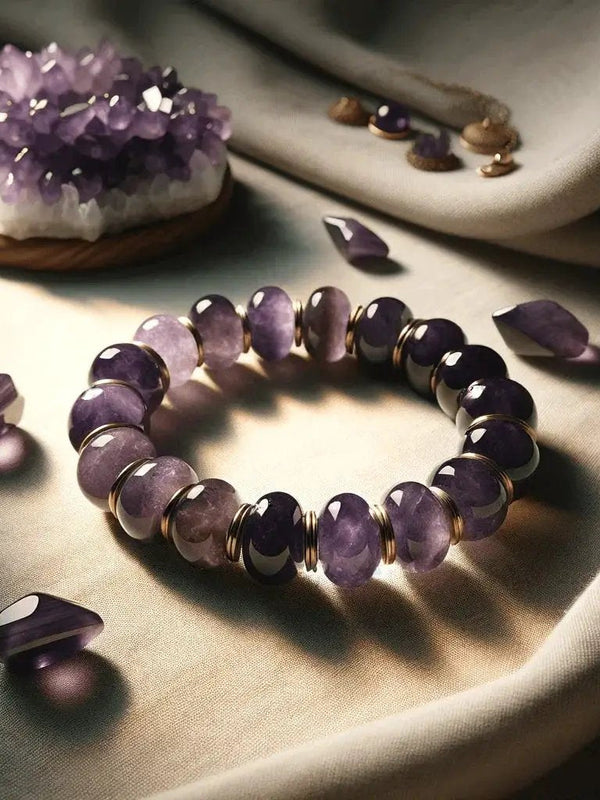 Amethyst Tumble Bracelet: Serenity & Style | Brahmatells by Brahmatells