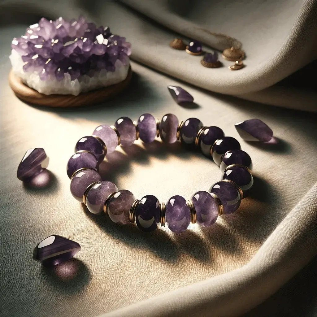 Amethyst Tumble Bracelet: Serenity & Style | Brahmatells by Brahmatells