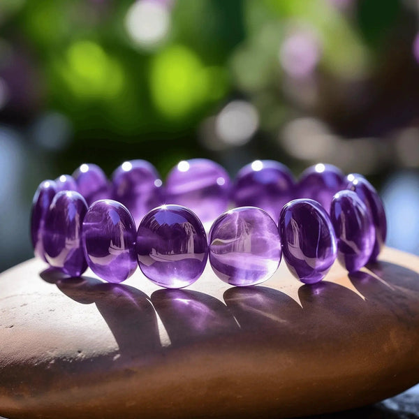 Amethyst Tumble Bracelet: Serenity & Style | Brahmatells by Brahmatells