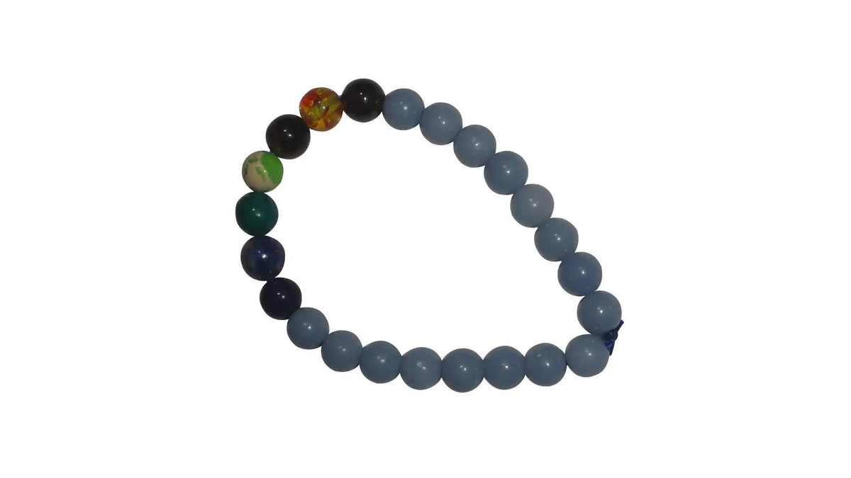 Angelite 7 Chakra Healing Bracelet | Brahmatells by Brahmatells