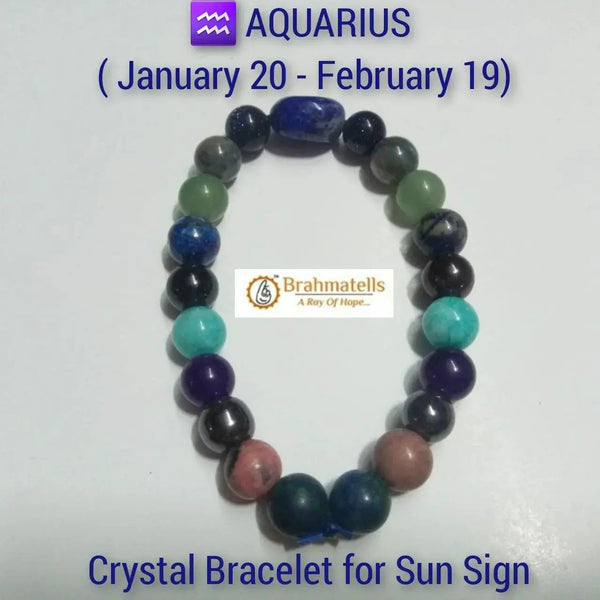 Aquarius Crystal Bracelet - Celebrate Aquarian Uniqueness | Brahmatells by Brahmatells