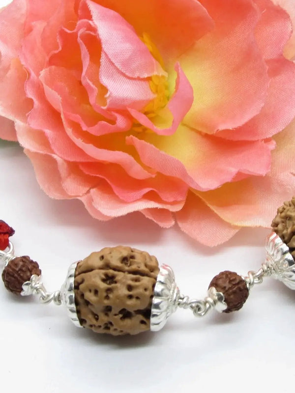 Aries Rudraksha Pendant with 3 & 11 Mukhi Nepal Beads by Brahmatells