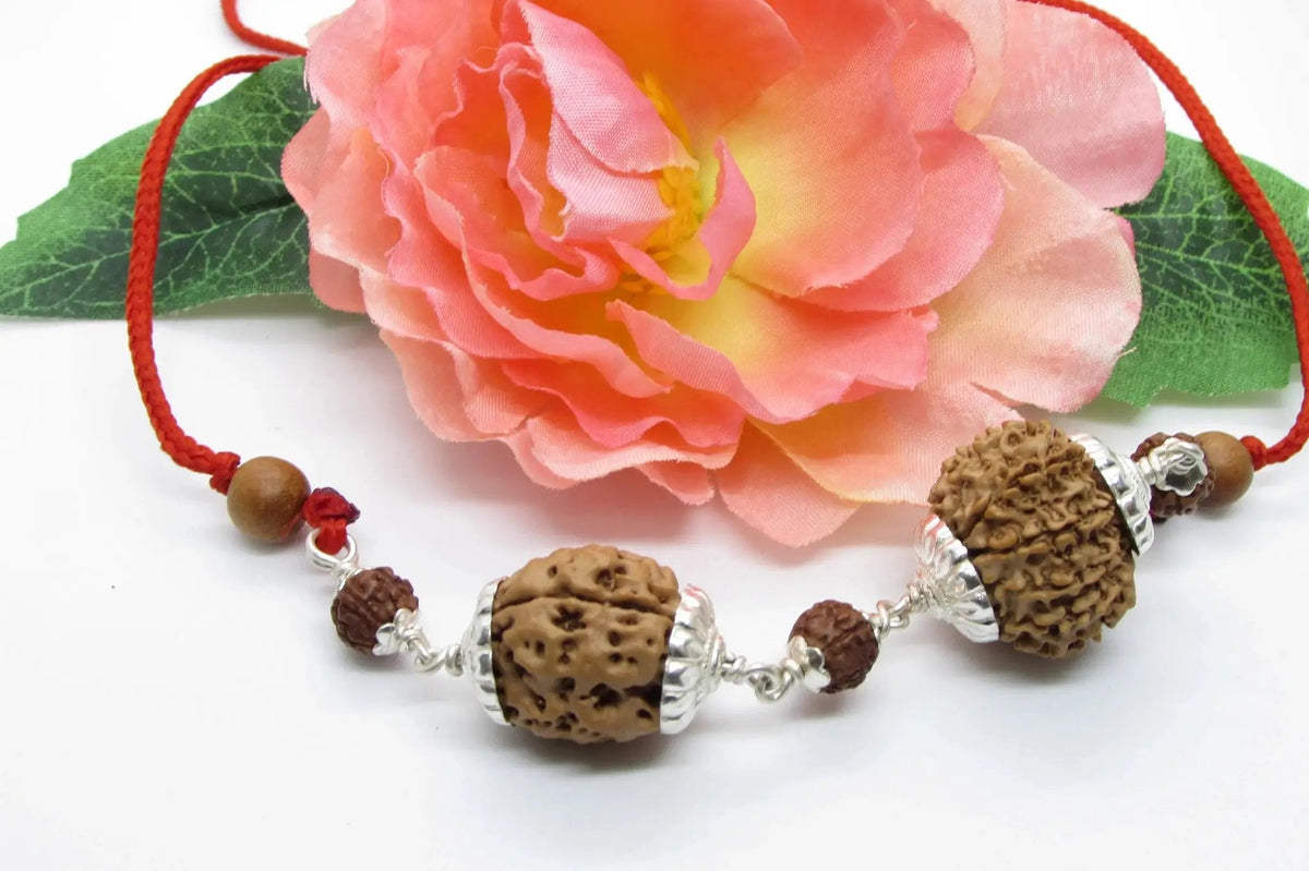 Aries Rudraksha Pendant with 3 & 11 Mukhi Nepal Beads by Brahmatells