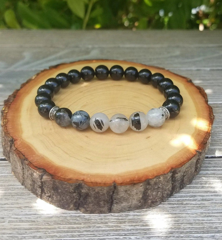 Aura Protection Bracelet with Tourmalinated Quartz - Brahmatells by Brahmatells