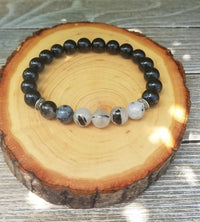 Aura Protection Bracelet with Tourmalinated Quartz - Brahmatells by Brahmatells