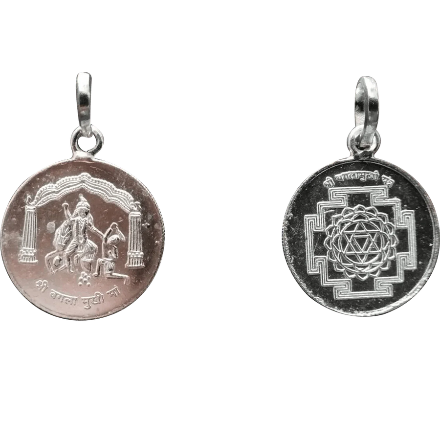 Baglamukhi-ma-yantra-silver-pendant by Brahmatells