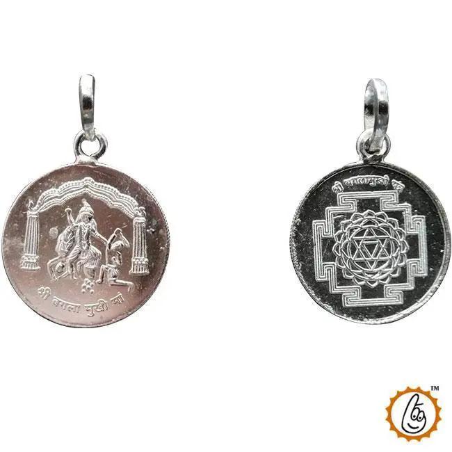 Baglamukhi-ma-yantra-silver-pendant by Brahmatells