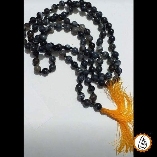 Black Hakik Mala for Spiritual Protection & Emotional Balance - Brahmatells by Brahmatells