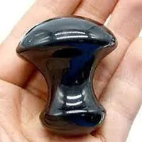 Black Obsidian Gua Sha: Mushroom Shaped Facial Tool | Brahmatells by Brahmatells