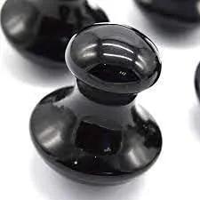 Black Obsidian Gua Sha: Mushroom Shaped Facial Tool | Brahmatells by Brahmatells