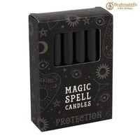 Black Protection Spell Candle set of 10 by Brahmatells
