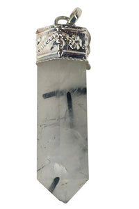 Black Rutile Quartz Pendant | Brahmatells by Brahmatells