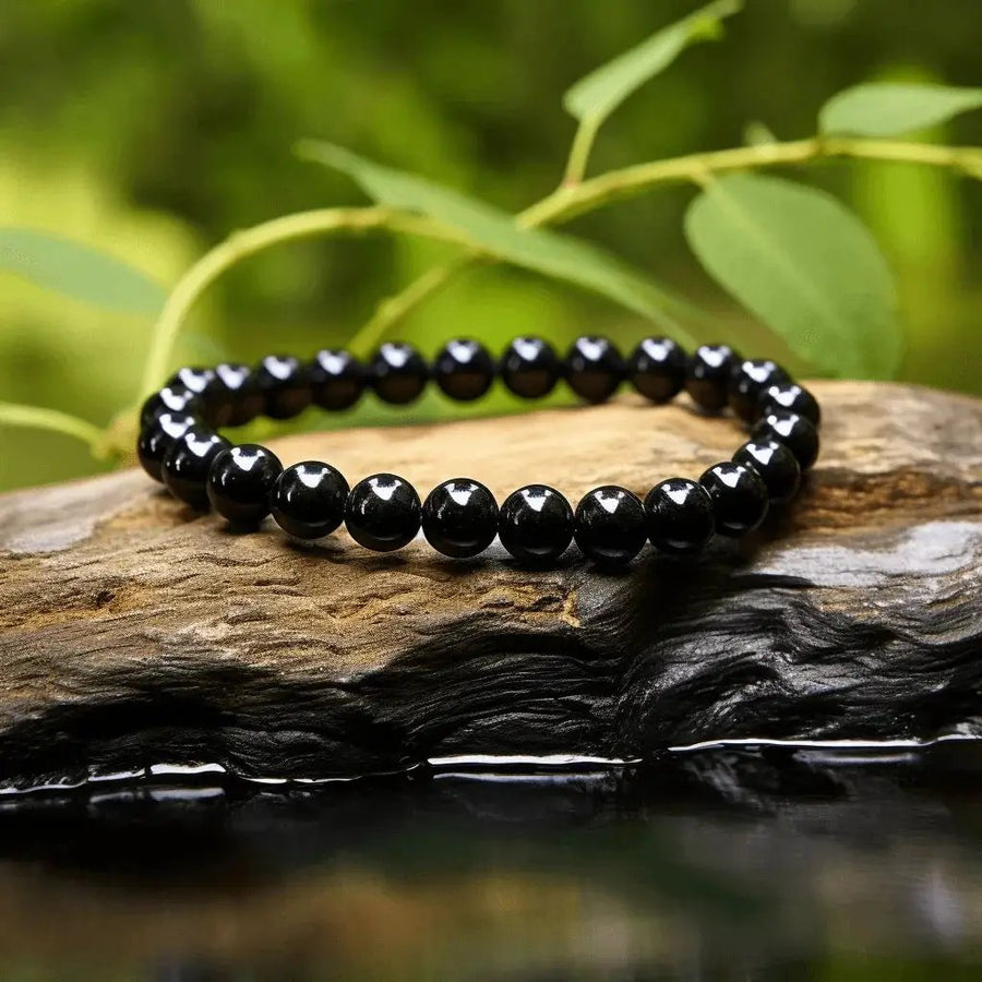 Black Tourmaline Bracelet for Energy Protection - Shop at Brahmatells by Brahmatells
