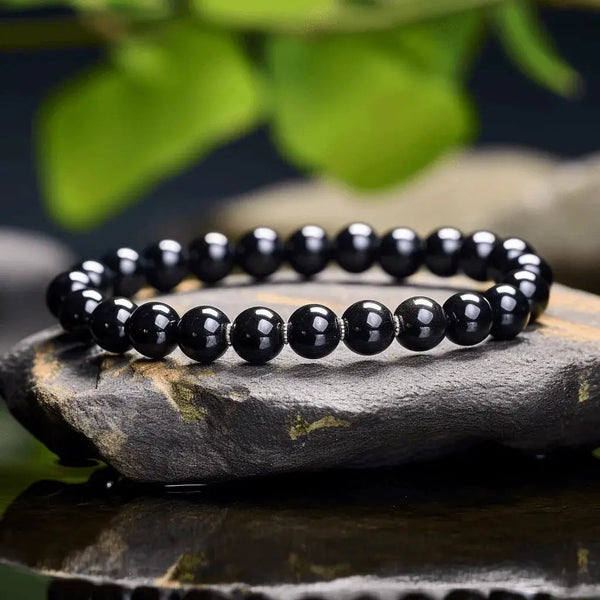 Black Tourmaline Bracelet for Energy Protection - Shop at Brahmatells by Brahmatells