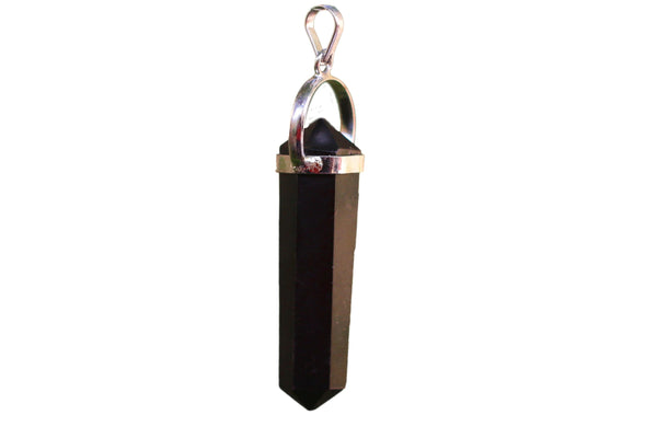 Black Tourmaline Double Side Pendant by Brahmatells