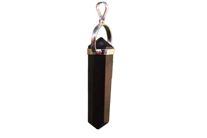 Black Tourmaline Double Side Pendant by Brahmatells