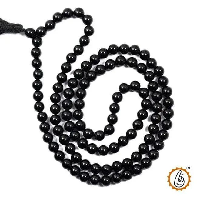 Black Tourmaline Mala Beads for Protection & Grounding | Brahmatells by Brahmatells