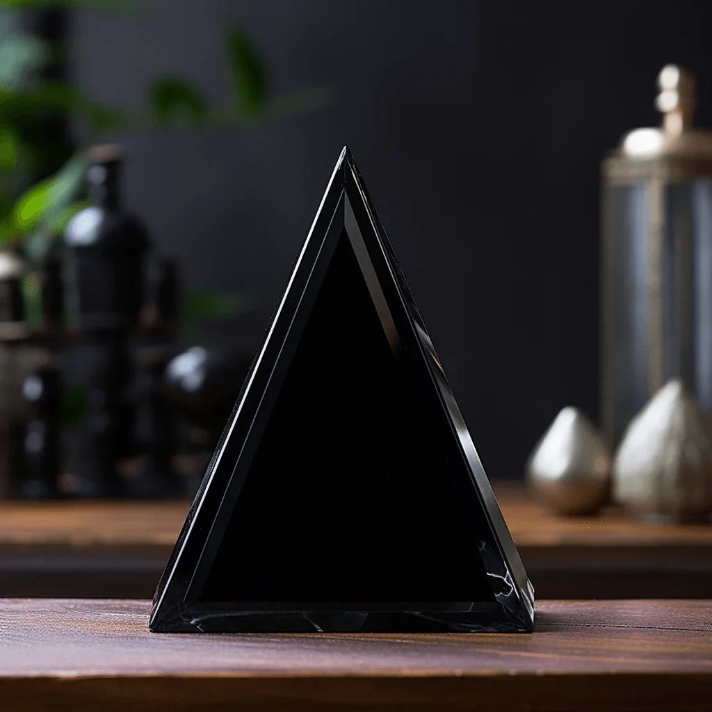 Black Tourmaline Pyramid for Protection & Grounding | Brahmatells by Brahmatells