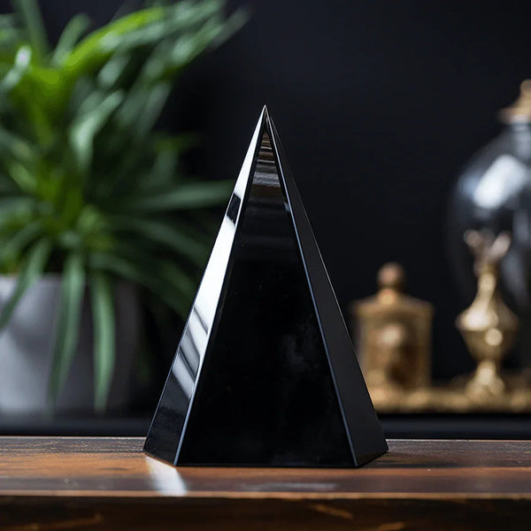 Black Tourmaline Pyramid for Protection & Grounding | Brahmatells by Brahmatells