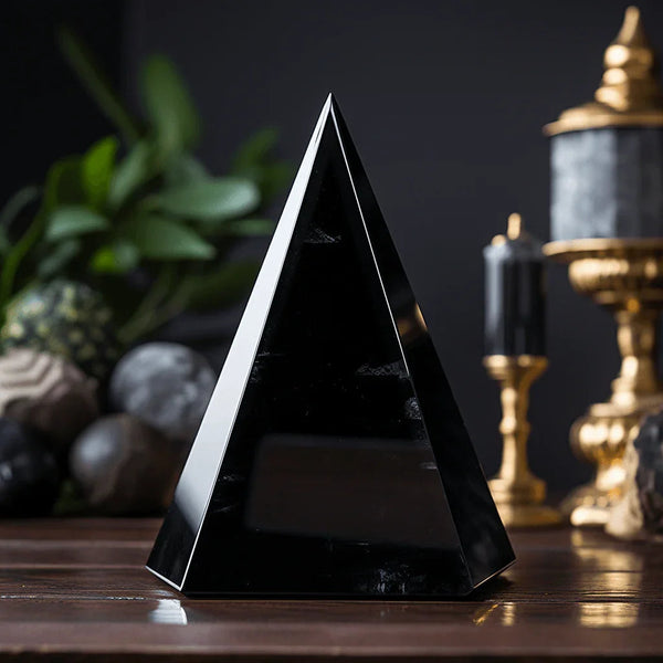 Black Tourmaline Pyramid for Protection & Grounding | Brahmatells by Brahmatells