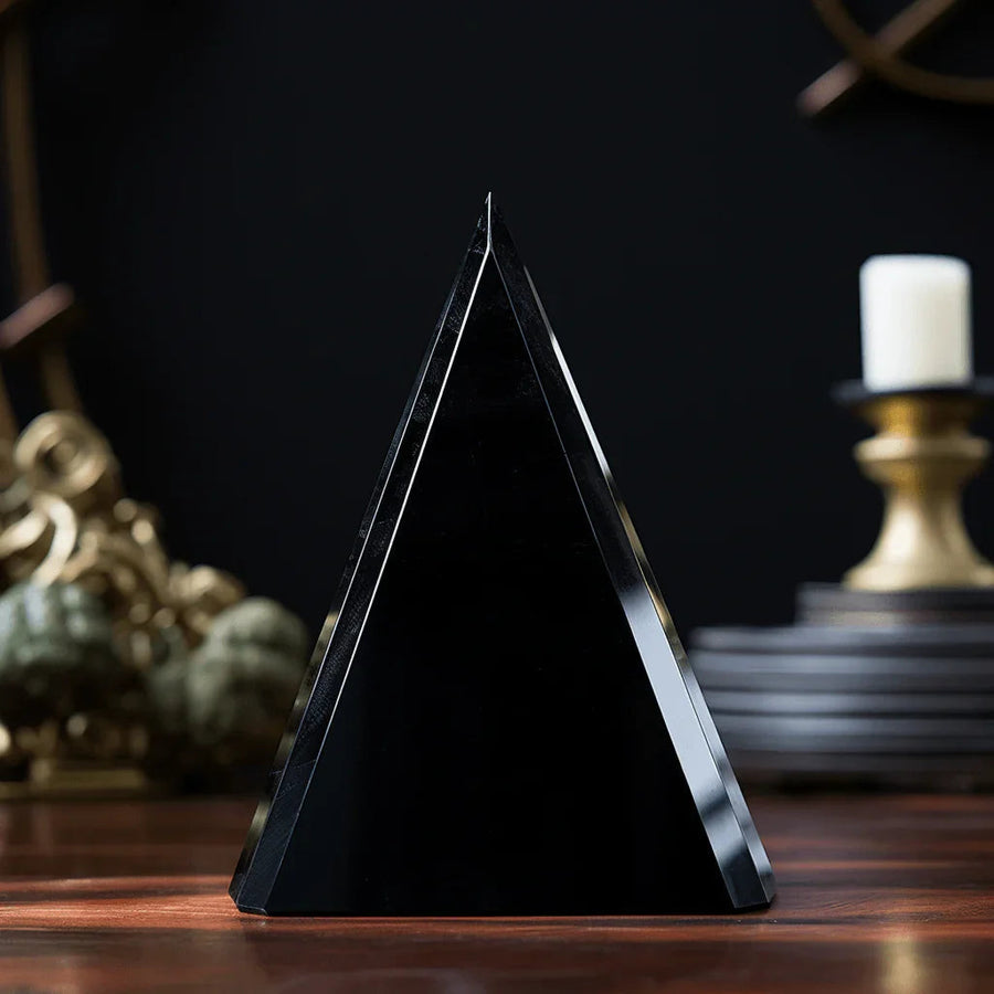 Black Tourmaline Pyramid for Protection & Grounding | Brahmatells by Brahmatells