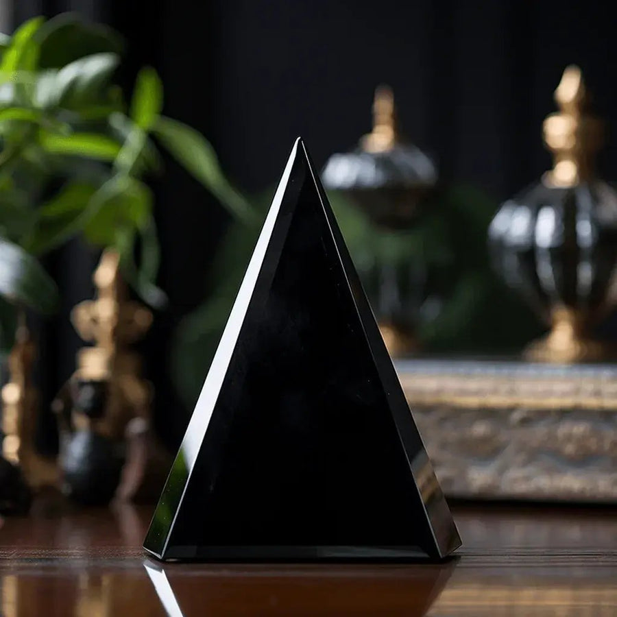 Black Tourmaline Pyramid for Protection & Grounding | Brahmatells by Brahmatells