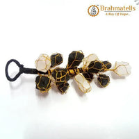 Black Tourmaline Selenite Hanging | Brahmatells by Brahmatells