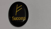 Black Tourmaline Tumble with Zibu Symbol | Brahmatells by Brahmatells