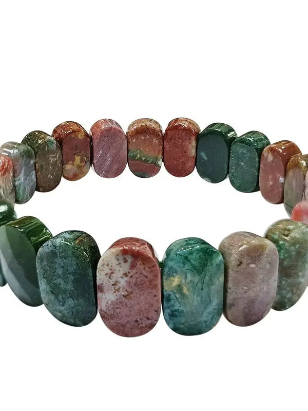 Bloodstone Oval Faceted Bracelet for Resilience & Empowerment | Brahmatells by Brahmatells