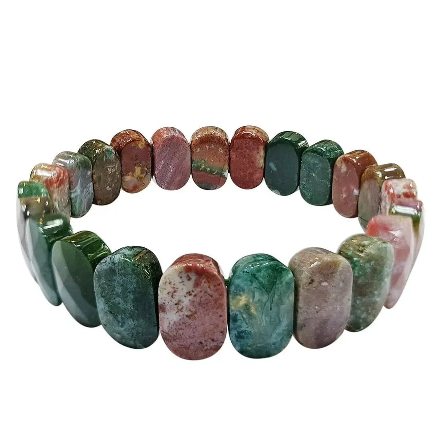 Bloodstone Oval Faceted Bracelet for Resilience & Empowerment | Brahmatells by Brahmatells