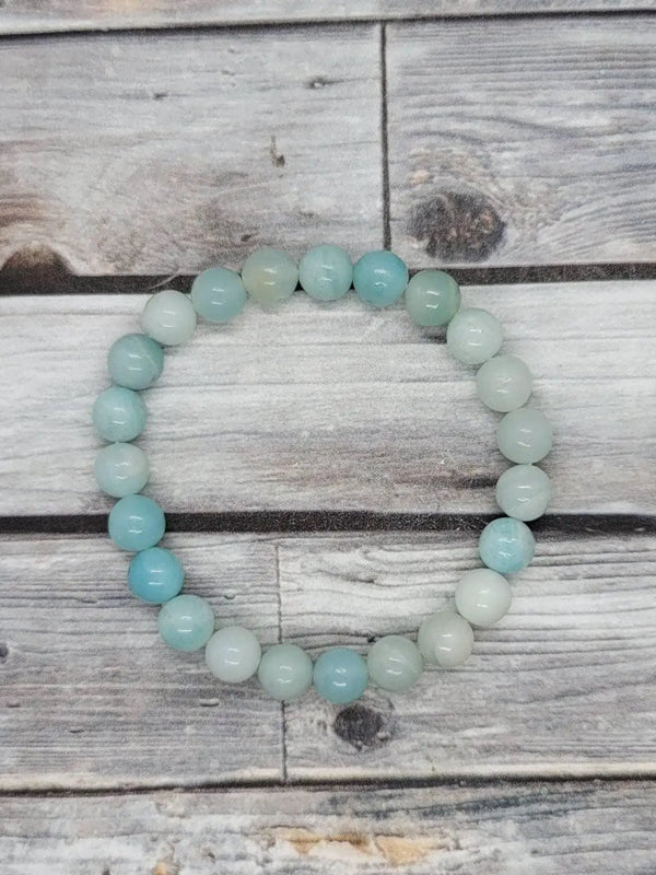 Blue Aragonite Bead Bracelet for Mindful Serenity | Brahmatells by Brahmatells