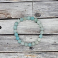 Blue Aragonite Bead Bracelet for Mindful Serenity | Brahmatells by Brahmatells