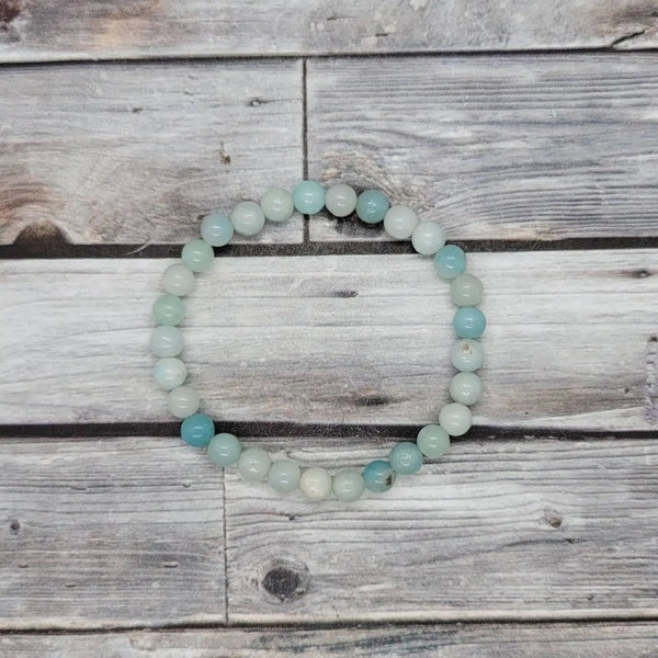Blue Aragonite Bead Bracelet for Mindful Serenity | Brahmatells by Brahmatells