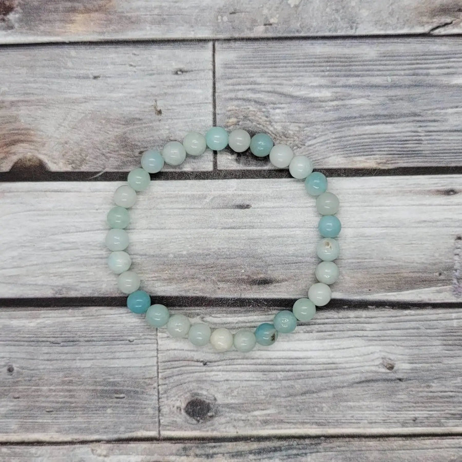 Blue Aragonite Bead Bracelet for Mindful Serenity | Brahmatells by Brahmatells