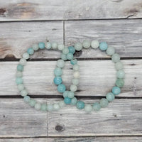Blue Aragonite Bead Bracelet for Mindful Serenity | Brahmatells by Brahmatells